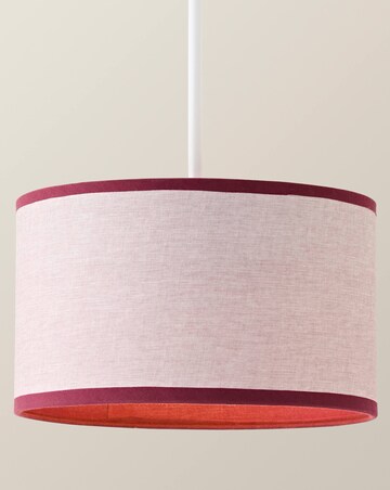 ValueLights Kiara Pink Woven Shade with Colour Match Inner Small
