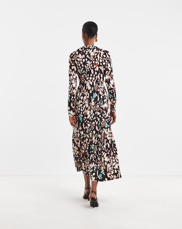 Prined Soft Touch Notch Neck Dress