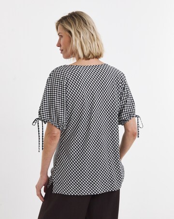 Gingham Elasticated Boxy Top