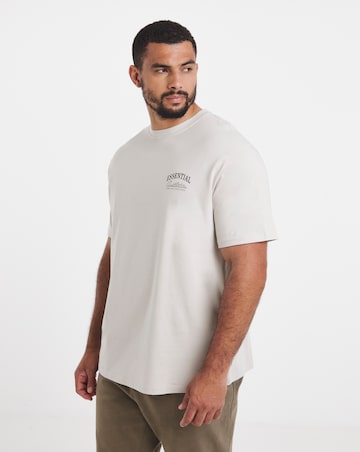 Jack & Jones Organic Relaxed Studio Back Print Tee - Moonbeam