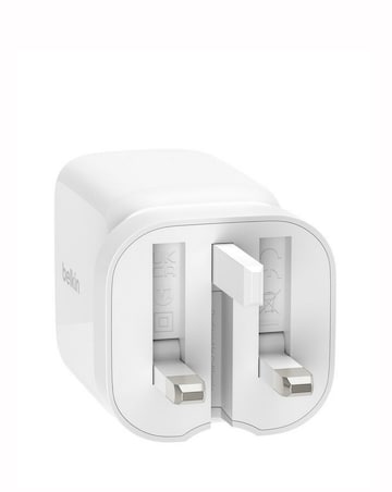 Belkin BoostCharge 45W USB-C Wall Charger with Retractable Cable - White