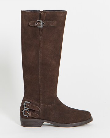Octavia Suede Straight Knee High Boots - Extra Wide Fit (EEE) & Super Curvy Calf