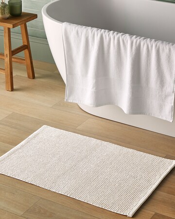 Silentnight Textured Knot Cotton Bath Mat