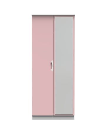 Haydn Ready Assembled 2 Door Mirrored Wardrobe - Kids