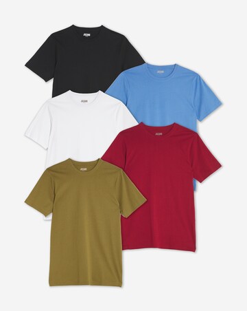 5 Pack Pure Cotton Crew Neck T-Shirts
