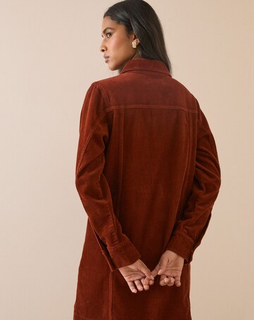 NOBODY'S CHILD LS SHEENA CORD SHIRT DRESS