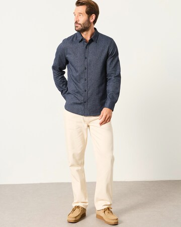 FatFace Long Sleeve Tadwick Shirt - Navy