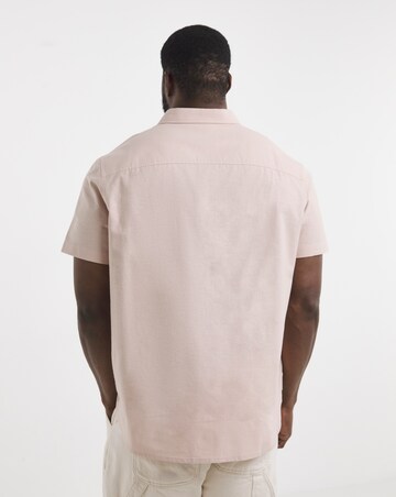 Short Sleeve Linen Blend Shirt