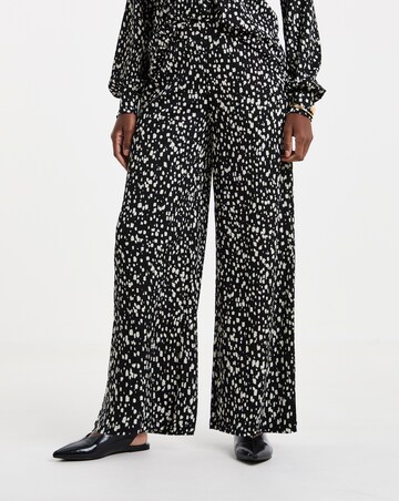 Mono Print Textured Jersey Wide Leg Trouser Co-ord