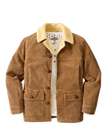 Joe Browns Kodiak Cord And Borg Coat - Brown