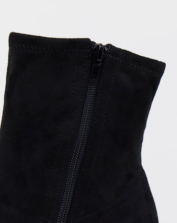 Ally Kitten Heel Sock Boot - Wide Fit (E)