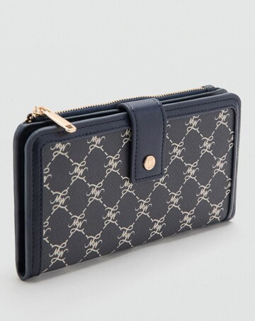 Mango Large Wallet With Logo Print