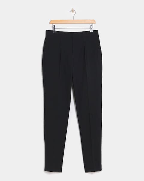 Linen Blend Elasticated Tapered Trouser