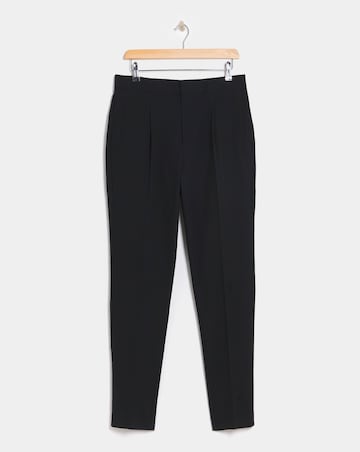 Linen Blend Elasticated Tapered Trouser