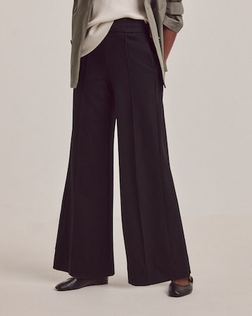 Anthology Black Ponte Pull On Wide Leg Trouser