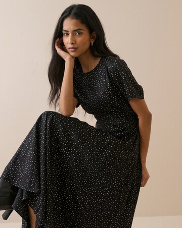 NOBODY'S CHILD GAIA POLKA DOT MIDI DRESS