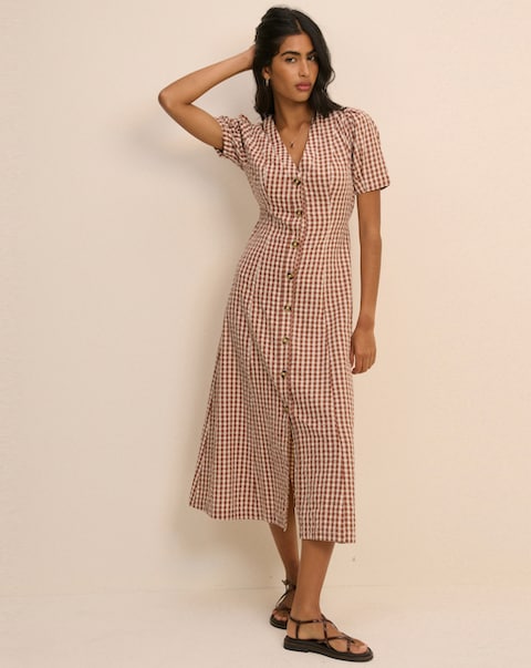 NOBODYS CHILD ZEYNA MIDI DRESS