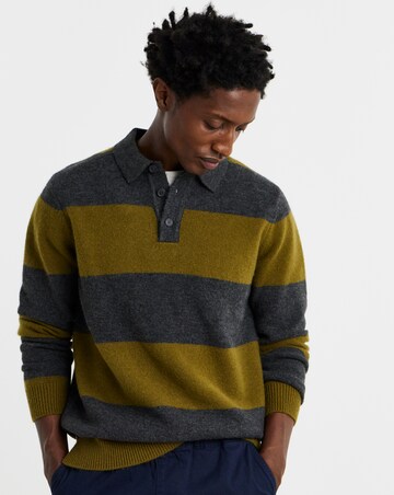 Stripe Slouch Knitted Polo