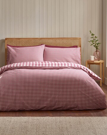 Catherine Lansfield Brushed Gingham Duvet Cover Set
