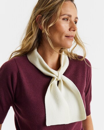 Tie Neck Short Sleeve Jumper