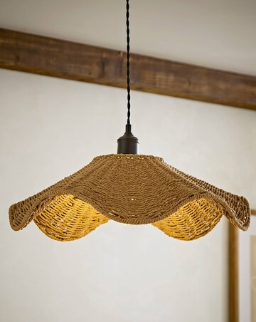 ValueLights Loretta Wicker Wave Shade