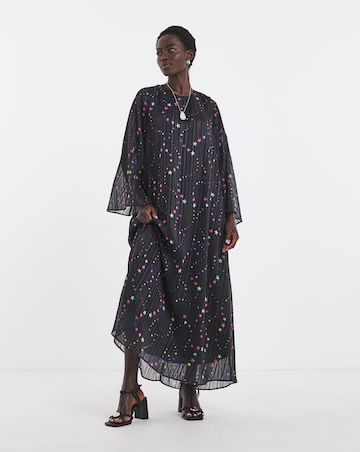 Twisted Wunder Alaska Star Print Lurex Stripe Maxi Dress