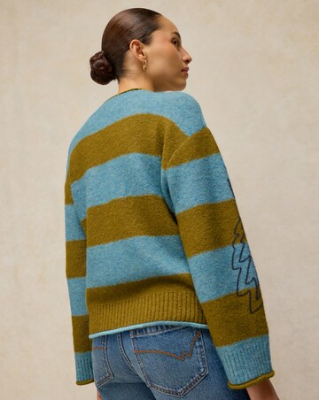 White Stuff Emma Embroidery Stripe Jumper