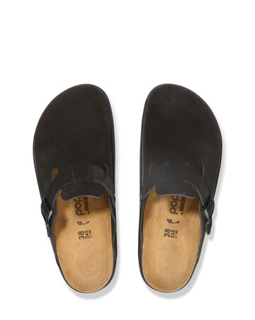Birkenstock Boston Chunky Suede Leather Mules - Standard Fit