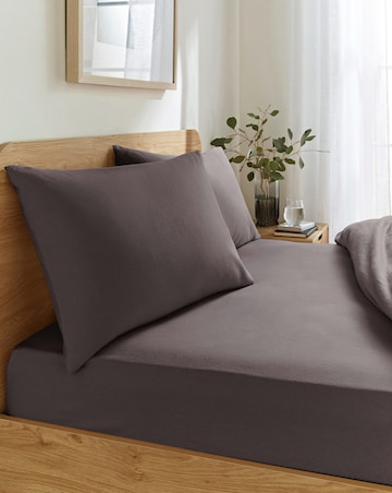 Pure Cotton Cosy Brushed 38cm Extra Deep Fitted Sheet