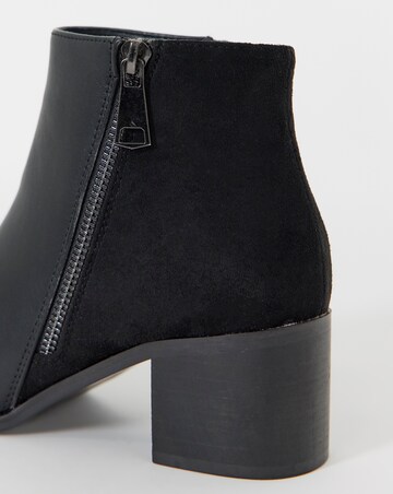 Cushion Walk Side Zip Heeled Shoe Boots - Extra Wide Fit (EEE)