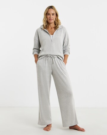 Figleaves Brushed Rib Half Zip Lounge Set