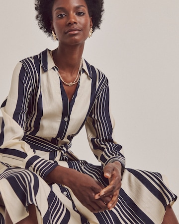 Anthology Stripe Tie Waist Shirt Dress