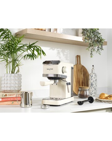 Salter Retro Espresso Machine - Cream