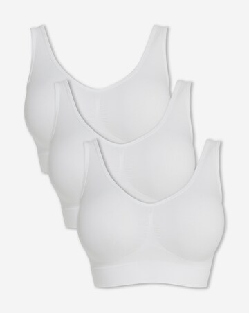 Pretty Secrets (3 Pack) Comfort Tops (Fits A-D) White/White/White