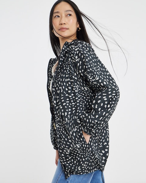 Printed Short Lightweight Raincoat