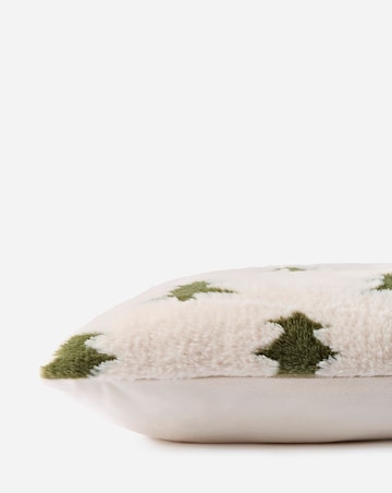 Carved Trees Faux Fur Cushion