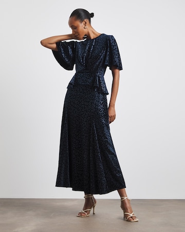 Joanna Hope Petite Velour Animal Midi Dress