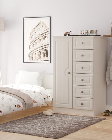 Peregrine Ready Assembled 1 Door 5 Drawer Kids Wardrobe - Kids