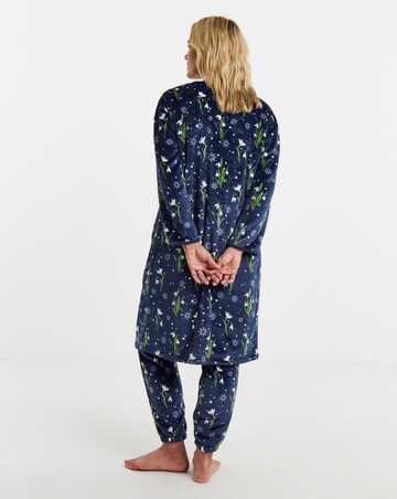 Julipa Floral 3 Piece Fleece Pyjama Set