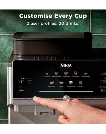 NINJA AutoBarista Coffee Machine AE1001UK Black/ stainless steel