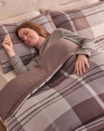 Silentnight Coverless Printed Check Natural 10.5 Tog Duvet