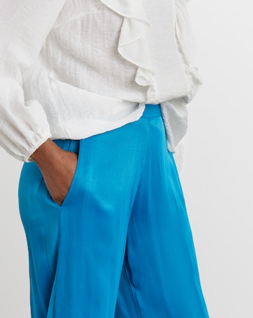 Joanna Hope Blue Satin Wide Leg Trousers