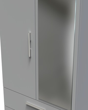 Eider Ready Assembled 2 Door 2 Drawer Mirrored Wardrobe - Kids