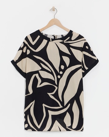 Pure Cotton Mono Woven Front Longline Top