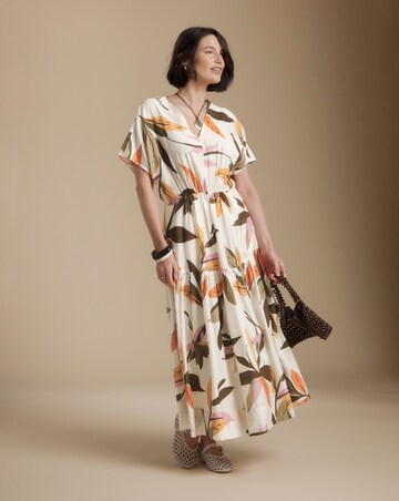 Julipa V Neck Tiered Midi Dress