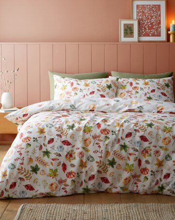 Catherine Lansfield Autumn Pumpkins Duvet Cover Set
