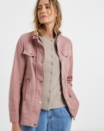 Blush Stretch Utility Jacket