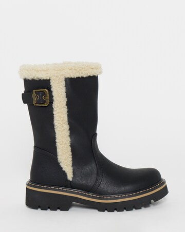 Heavenly Feet Yazmina Sherling Calf Boot - Wide Fit (E)