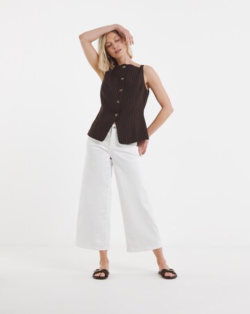 Pinstripe Button Down Top