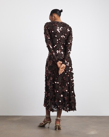 Joanna Hope Stretch Lace Sequin Dress